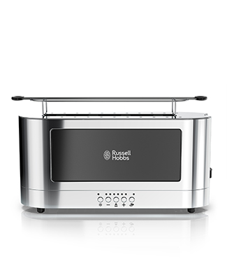 Russell hobbs black glass toaster cheap